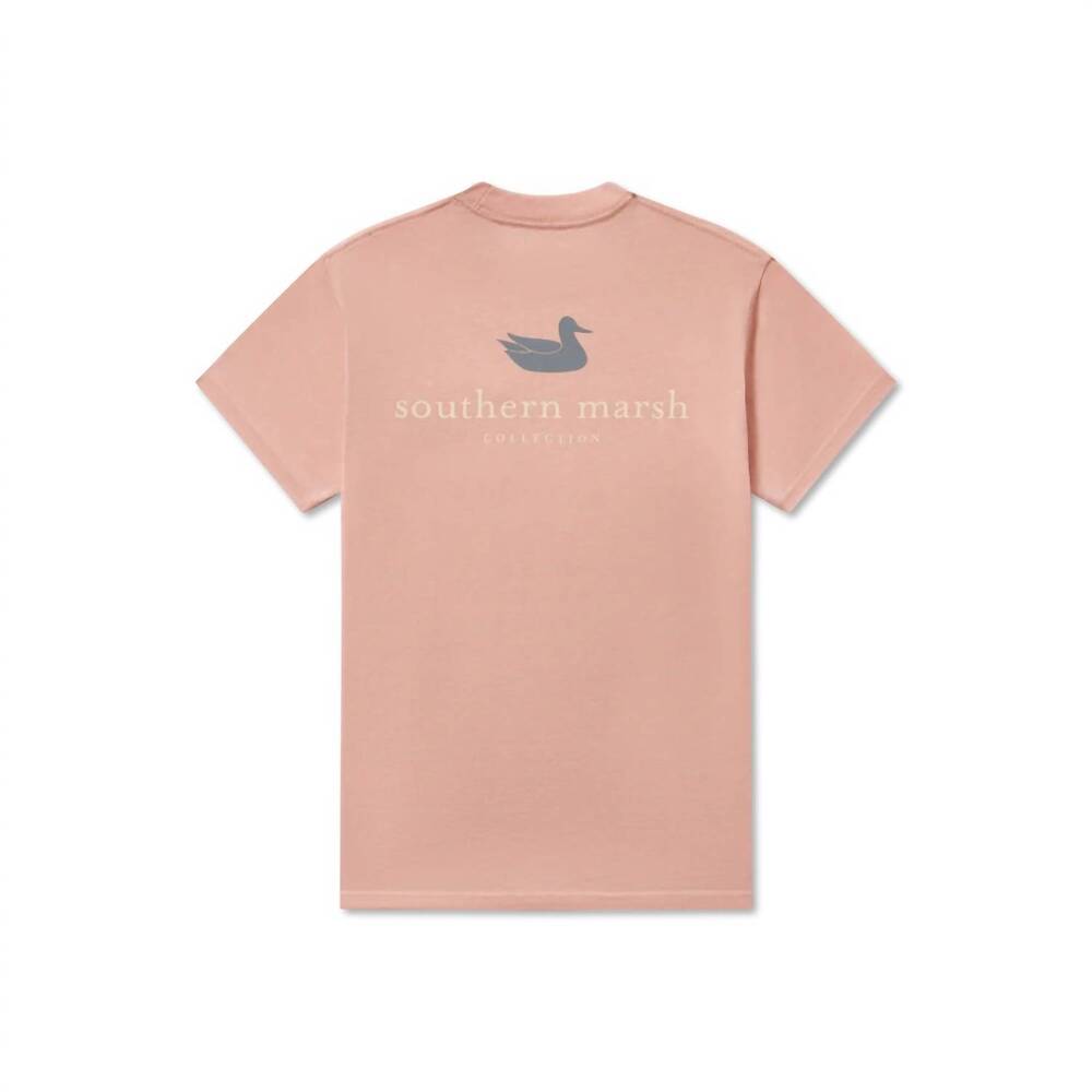 NEW SOUTHERN MARSH unisex seawash short sleeve tee in salmon